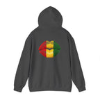 Flag Lip Print Hoodie — Ghana Flag Kiss Graphic Hooded Sweatshirt