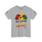 One Station One Culture One Love Men T-Shirt — Reggae Palm Tree Rasta Graphic Tee