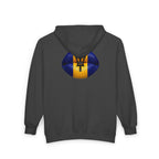 Barbados Flag Lip Print Zip Hoodie