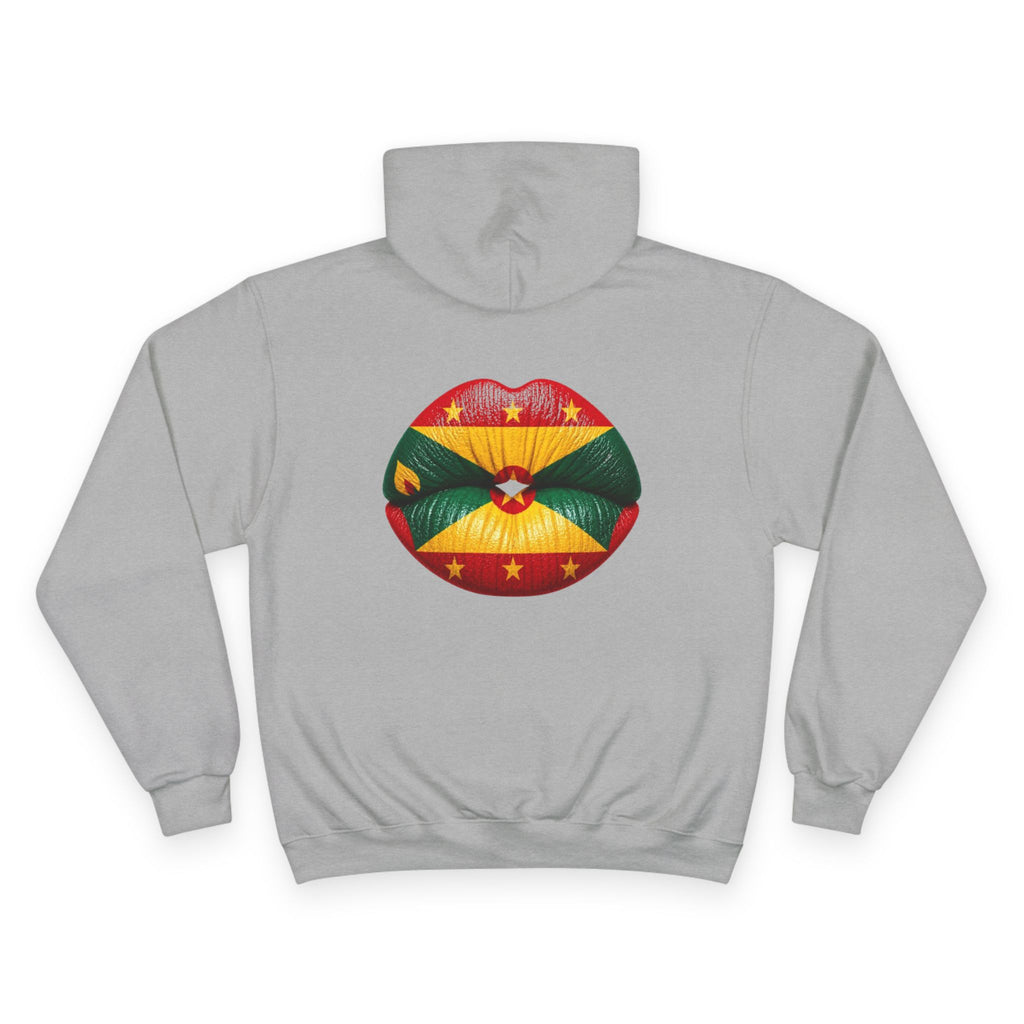 Grenada Flag Lips Hoodie — Bold Caribbean Pride Pullover