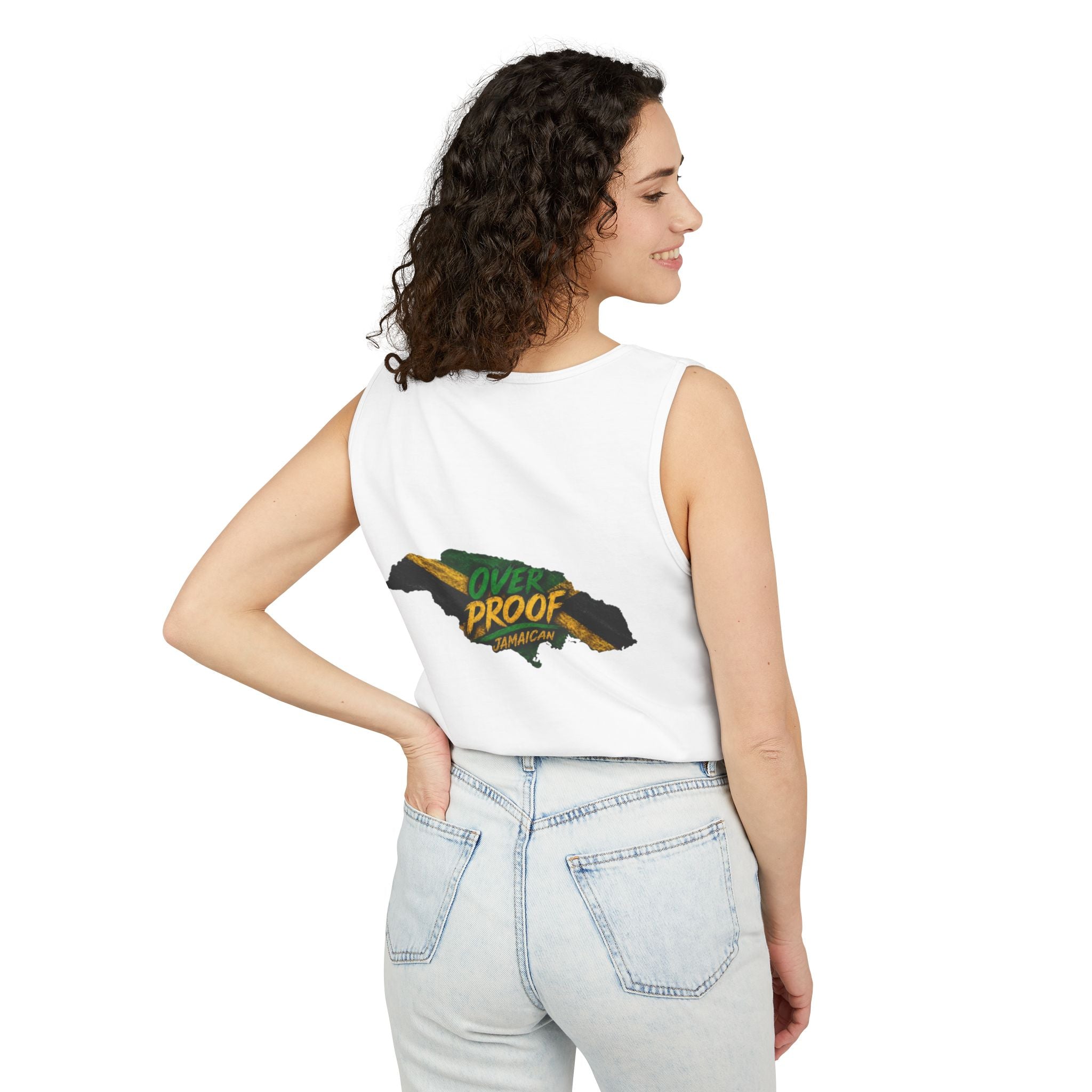 Jamaica Flag Kiss Tank Top — Jamaican Pride Lip Print