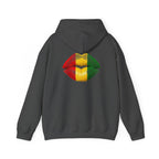 Flag Lip Print Hoodie — Ghana Flag Kiss Graphic Hooded Sweatshirt