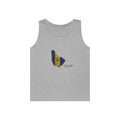 Barbados Flag Men Outline Tank — Island Pride Barbados Graphic Tank Top