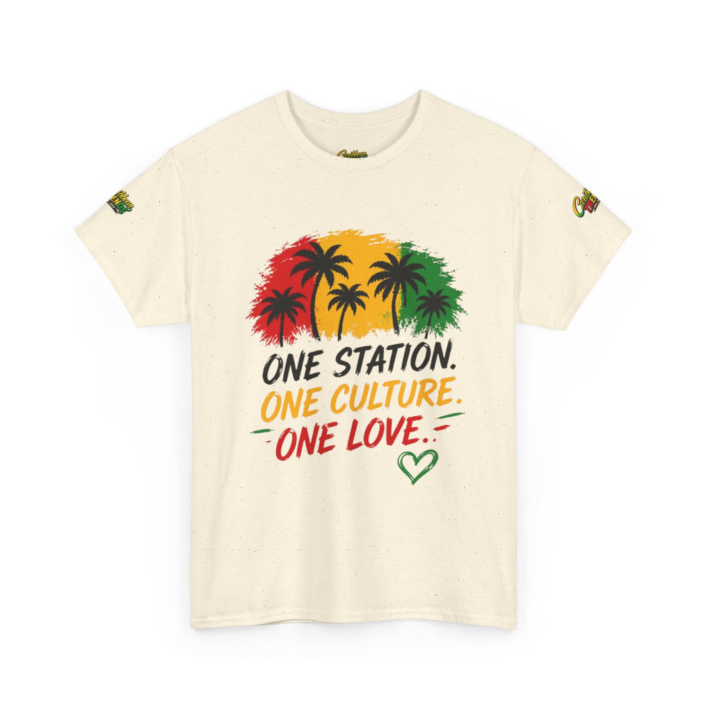 One Station One Culture One Love Men T-Shirt — Reggae Palm Tree Rasta Graphic Tee