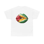 Reggae Flag Kiss T-Shirt — Jamaican Colors Lip Print Tee