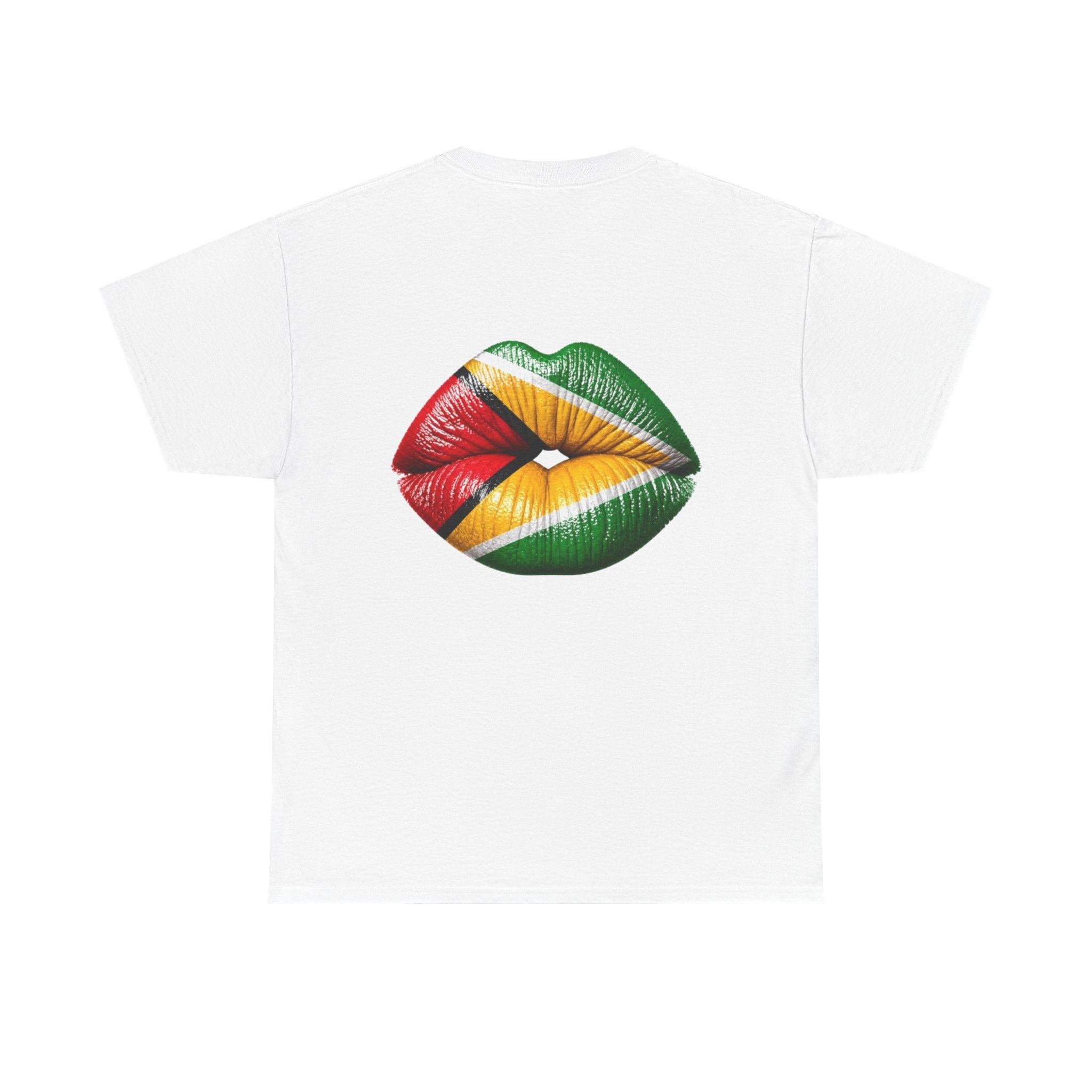 Reggae Flag Kiss T-Shirt — Jamaican Colors Lip Print Tee