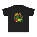 Youth Tee - "Lil But Smart" Guy with Guyana Flag Kids T-Shirt