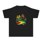 Youth Tee - "Lil But Smart" Guy with Guyana Flag Kids T-Shirt