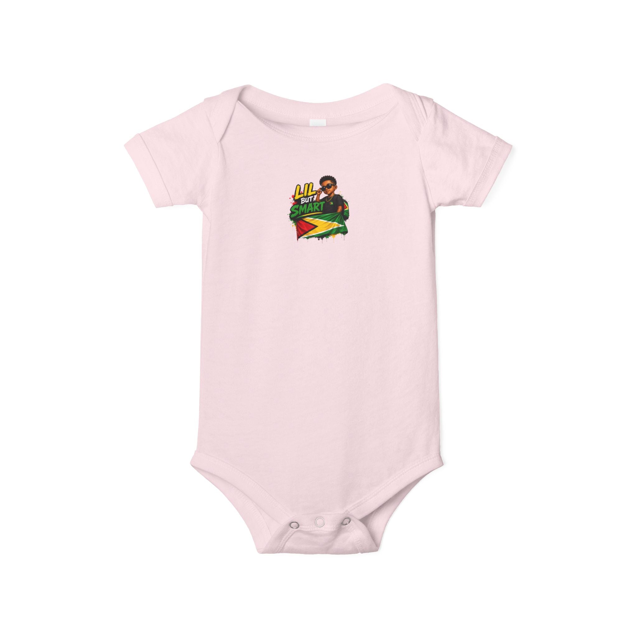 Infant Onesie with Reggae Dad & Guyana Flag Design — Cute Baby Bodysuit