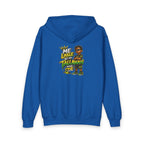 Youth Zipped Hoodie — 'Me Likkle But Mi Tallawah' Jamaican Kid Graphic
