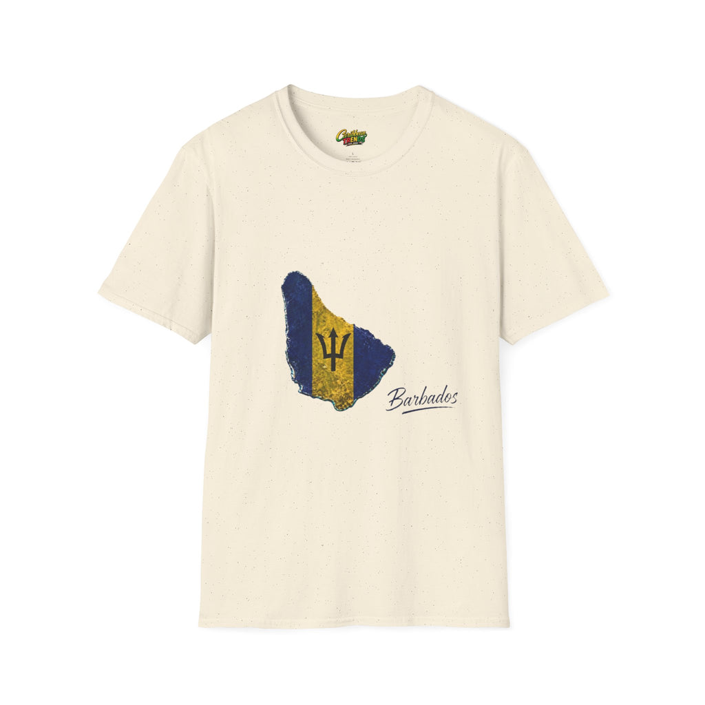 Barbados Flag Map Men T-Shirt – Distressed Island Pride Tee