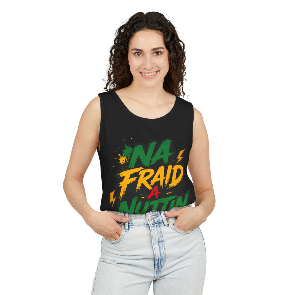 Jamaica Flag Kiss Tank Top — Jamaican Pride Lip Print