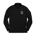 Embroidered Quarter-Zip Pullover — White Athletic Golf Top
