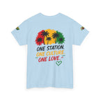 One Station One Culture One Love Men T-Shirt — Reggae Palm Tree Rasta Graphic Tee