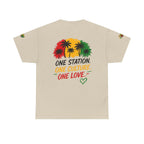 One Station One Culture One Love Men T-Shirt — Reggae Palm Tree Rasta Graphic Tee