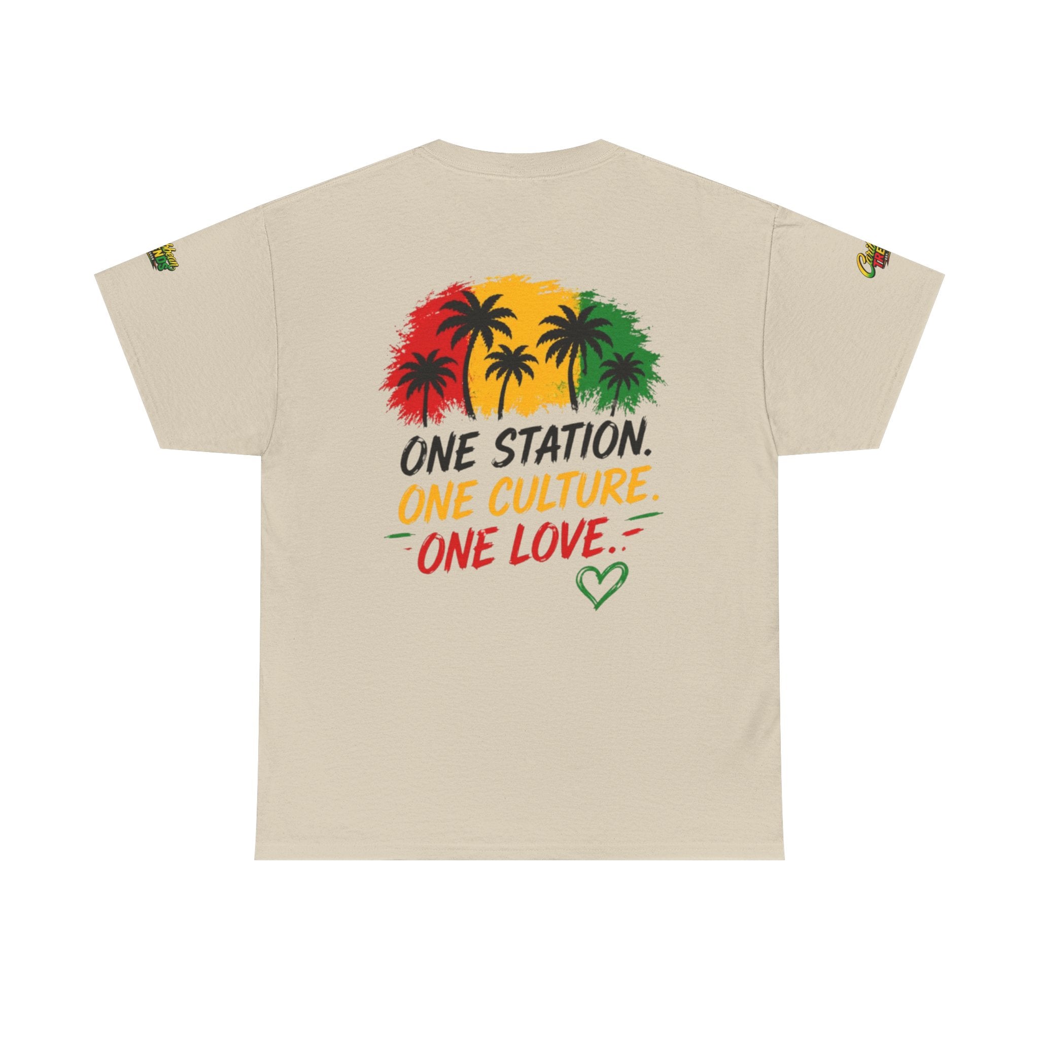 One Station One Culture One Love Men T-Shirt — Reggae Palm Tree Rasta Graphic Tee