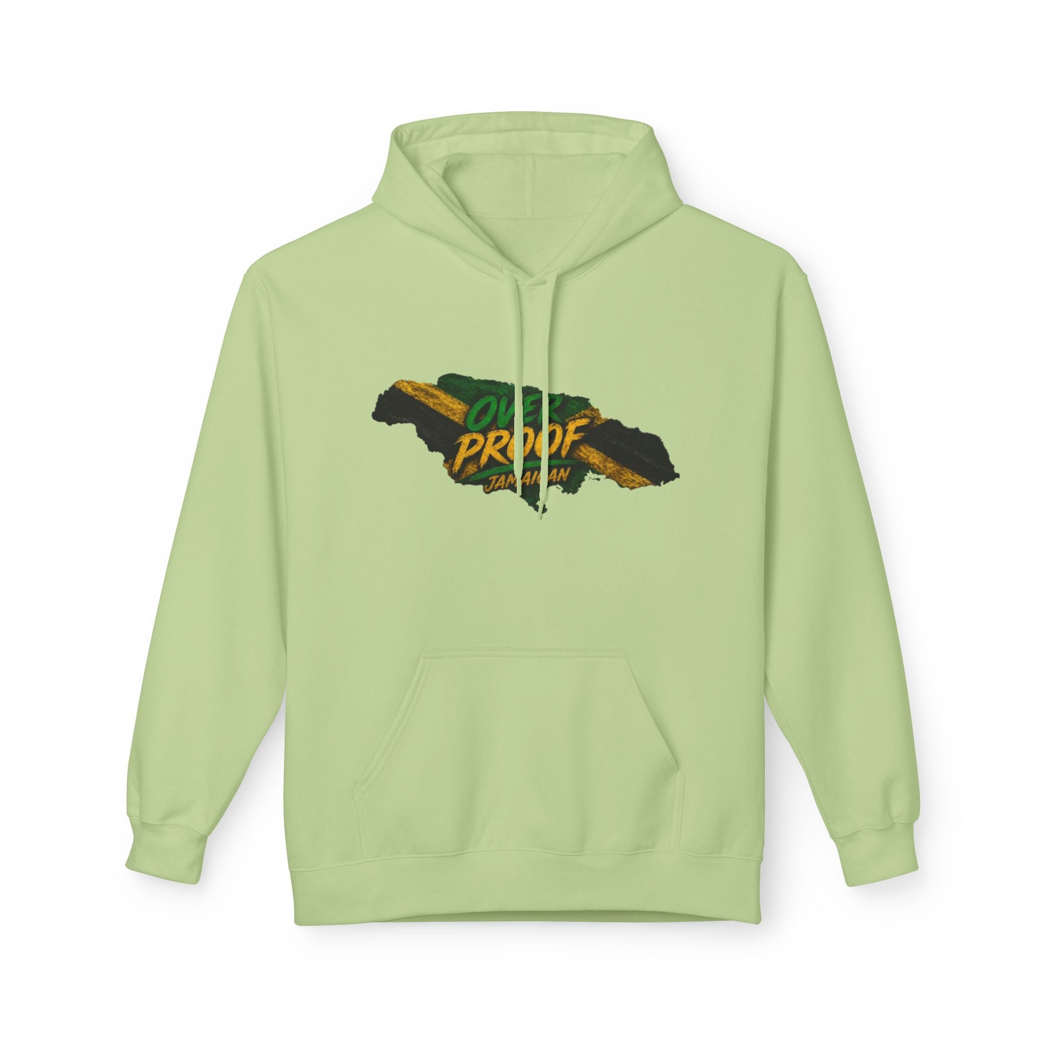Jamaica Pride Men Hoodie — "Overproof Jamaican" Map Graphic