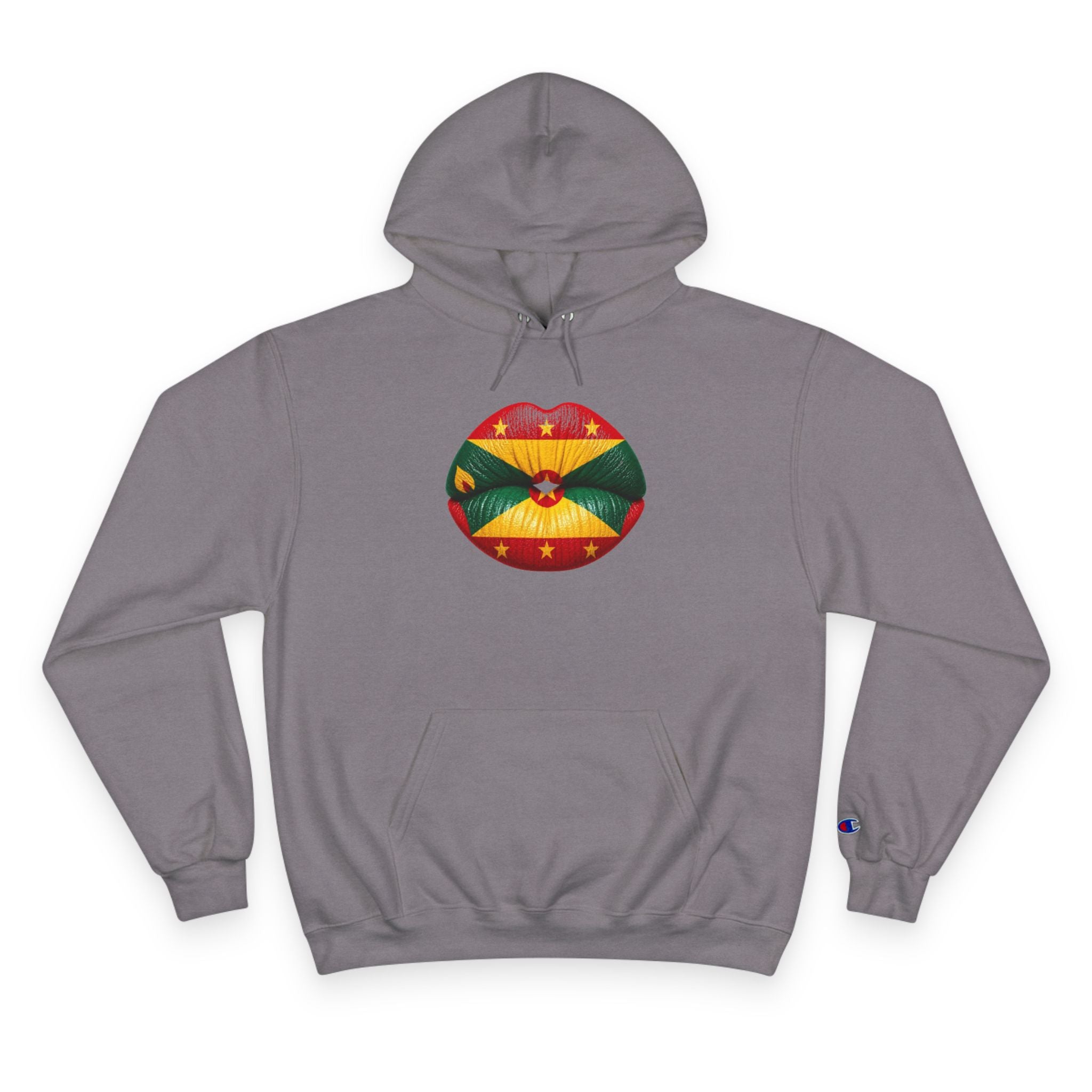 Grenada Flag Lips Hoodie — Bold Caribbean Pride Pullover