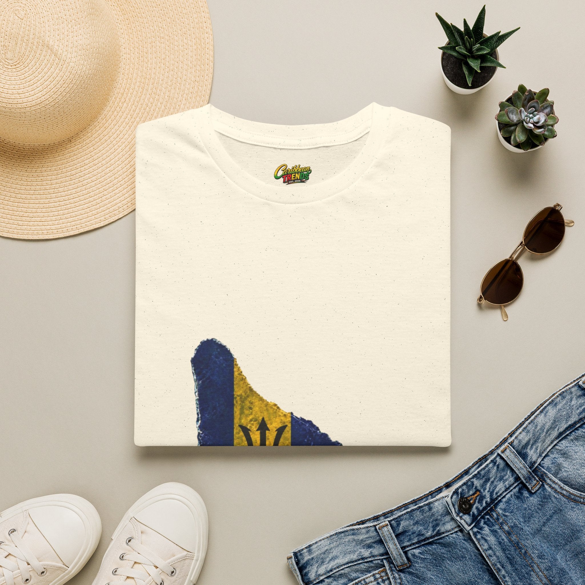 Barbados Flag Map Men T-Shirt – Distressed Island Pride Tee