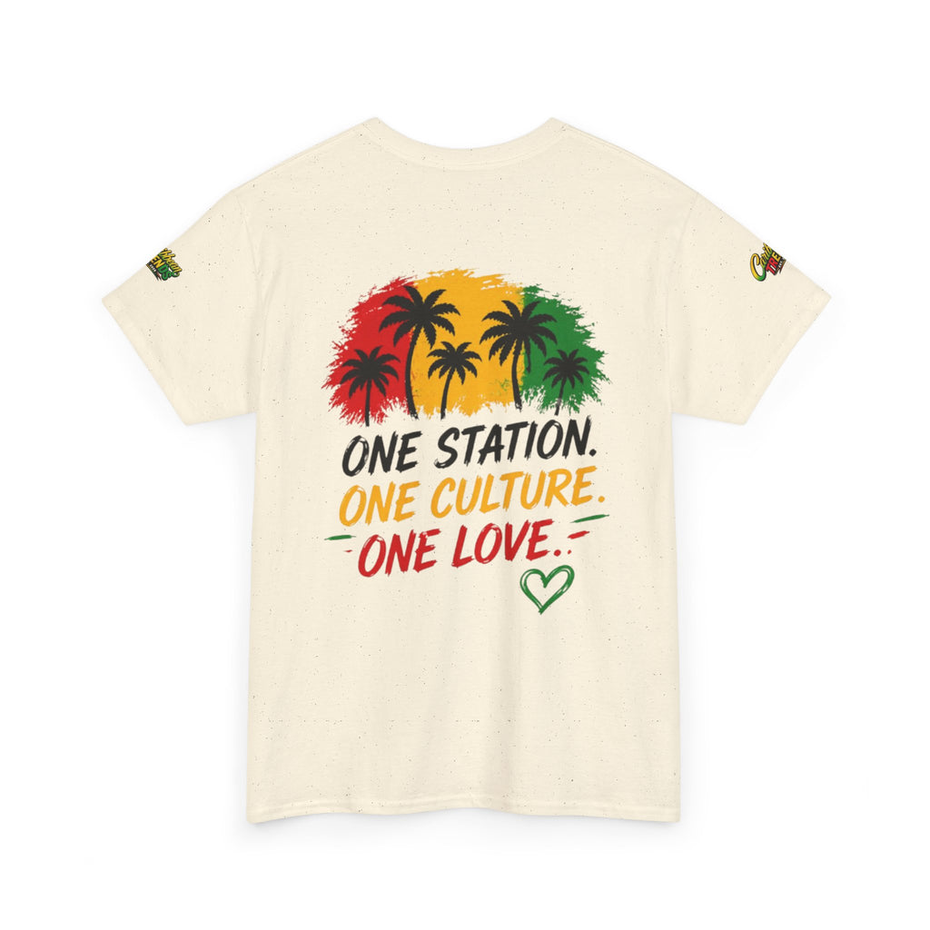 One Station One Culture One Love Men T-Shirt — Reggae Palm Tree Rasta Graphic Tee