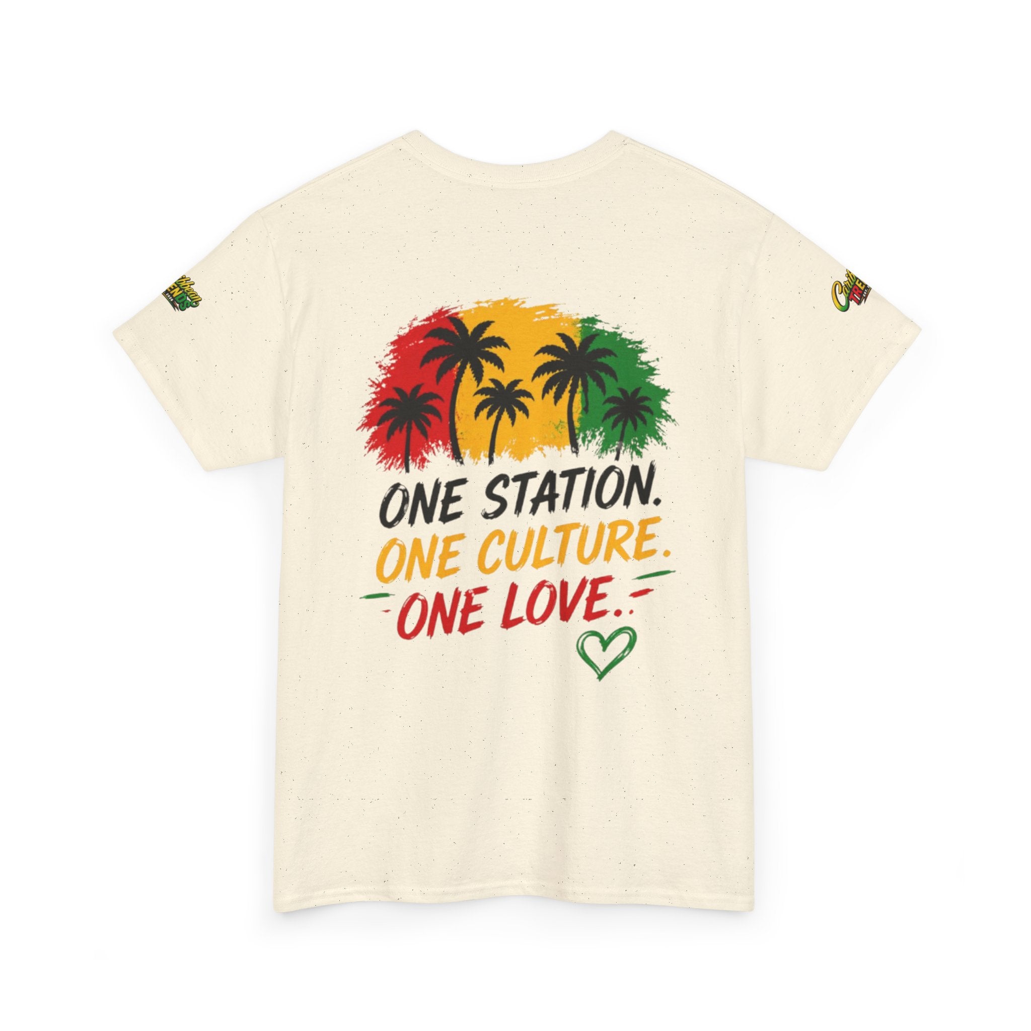 One Station One Culture One Love Men T-Shirt — Reggae Palm Tree Rasta Graphic Tee