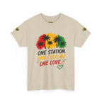 One Station One Culture One Love Men T-Shirt — Reggae Palm Tree Rasta Graphic Tee