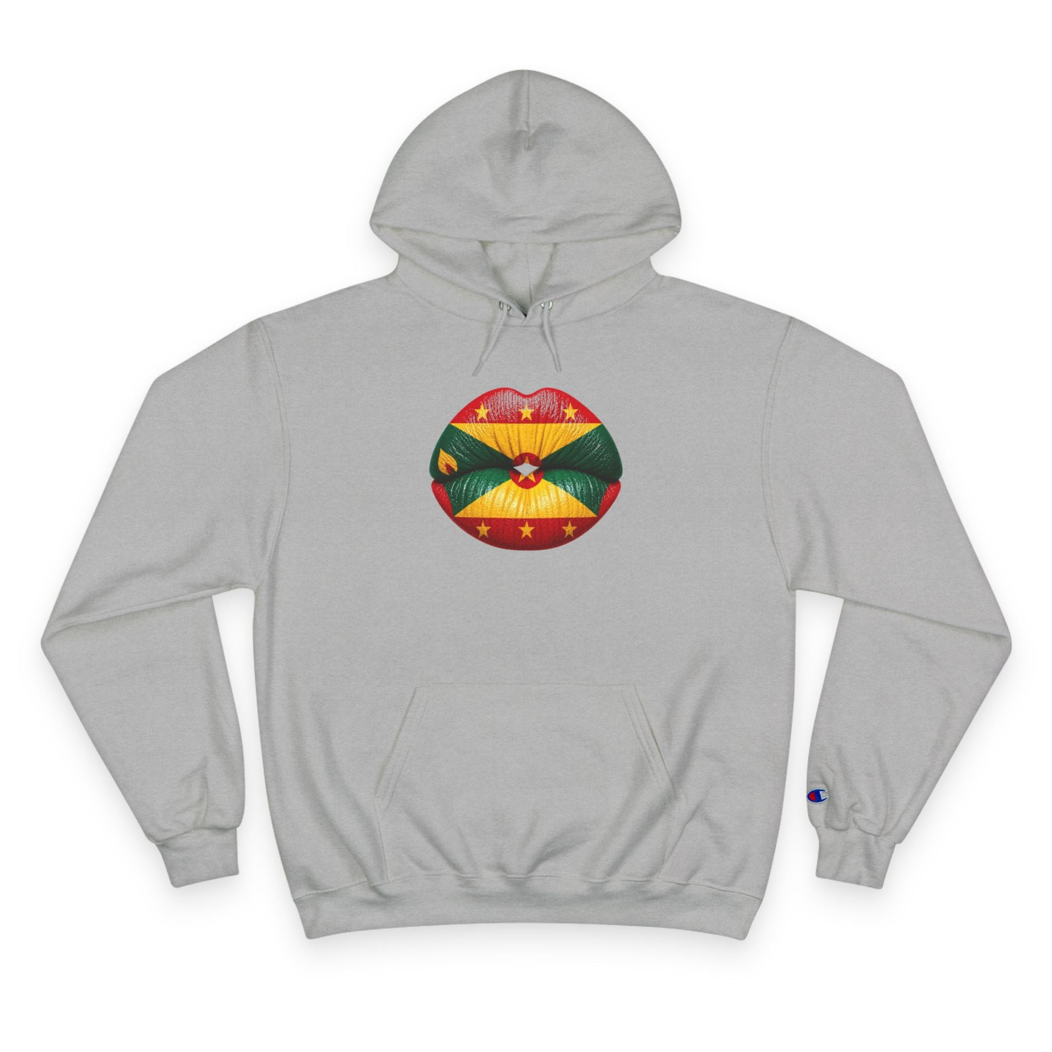 Grenada Flag Lips Hoodie — Bold Caribbean Pride Pullover