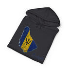 Barbados Flag Map Men Hoodie — Vintage Island Pride Pullover