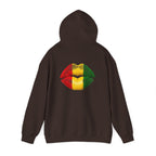 Flag Lip Print Hoodie — Ghana Flag Kiss Graphic Hooded Sweatshirt