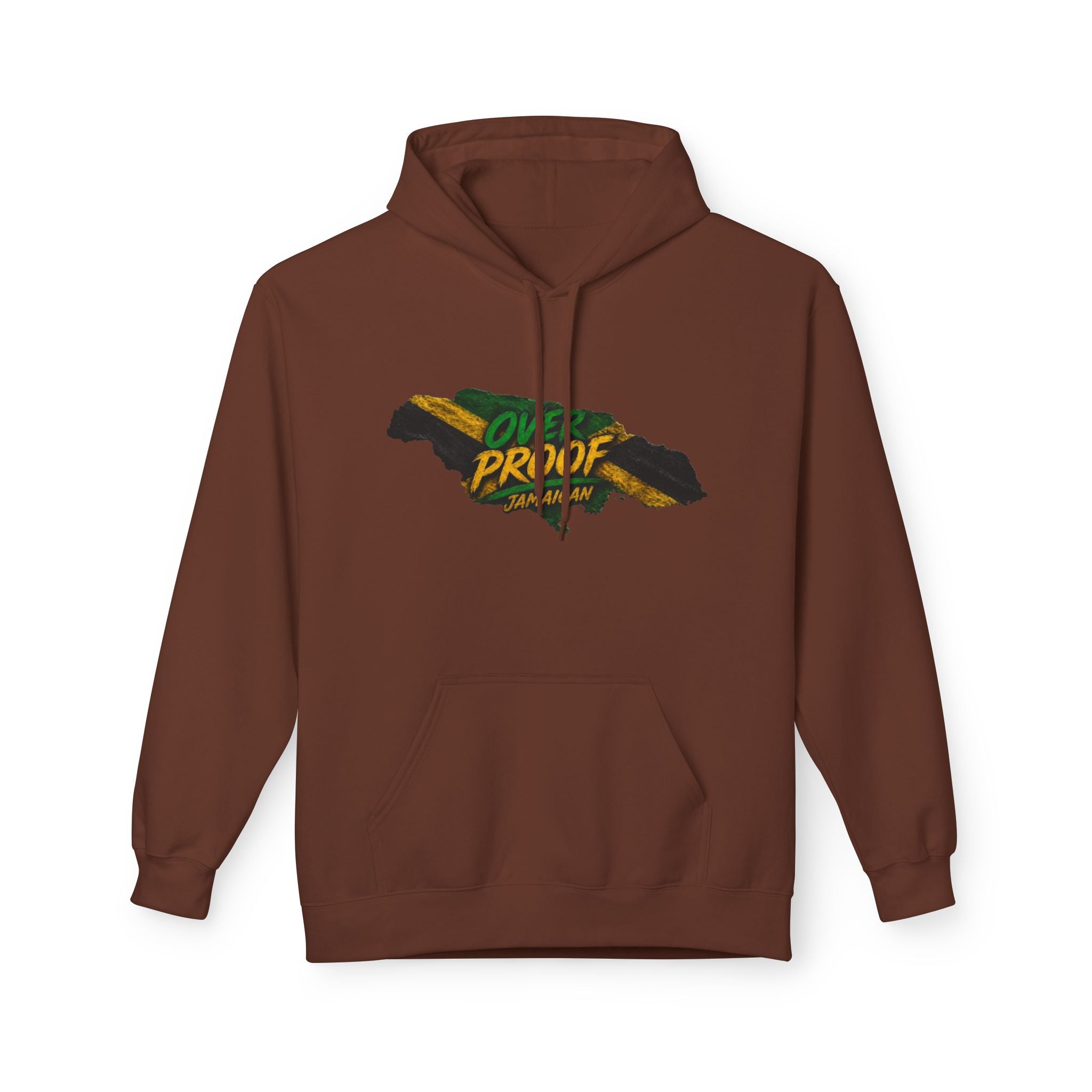 Jamaica Pride Men Hoodie — "Overproof Jamaican" Map Graphic