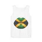 Jamaica Flag Kiss Tank Top — Jamaican Pride Lip Print