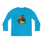 Youth Long Sleeve Tee — "Lil But Smart" Jamaican Flag Kids Shirt