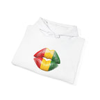 Flag Lip Print Hoodie — Ghana Flag Kiss Graphic Hooded Sweatshirt