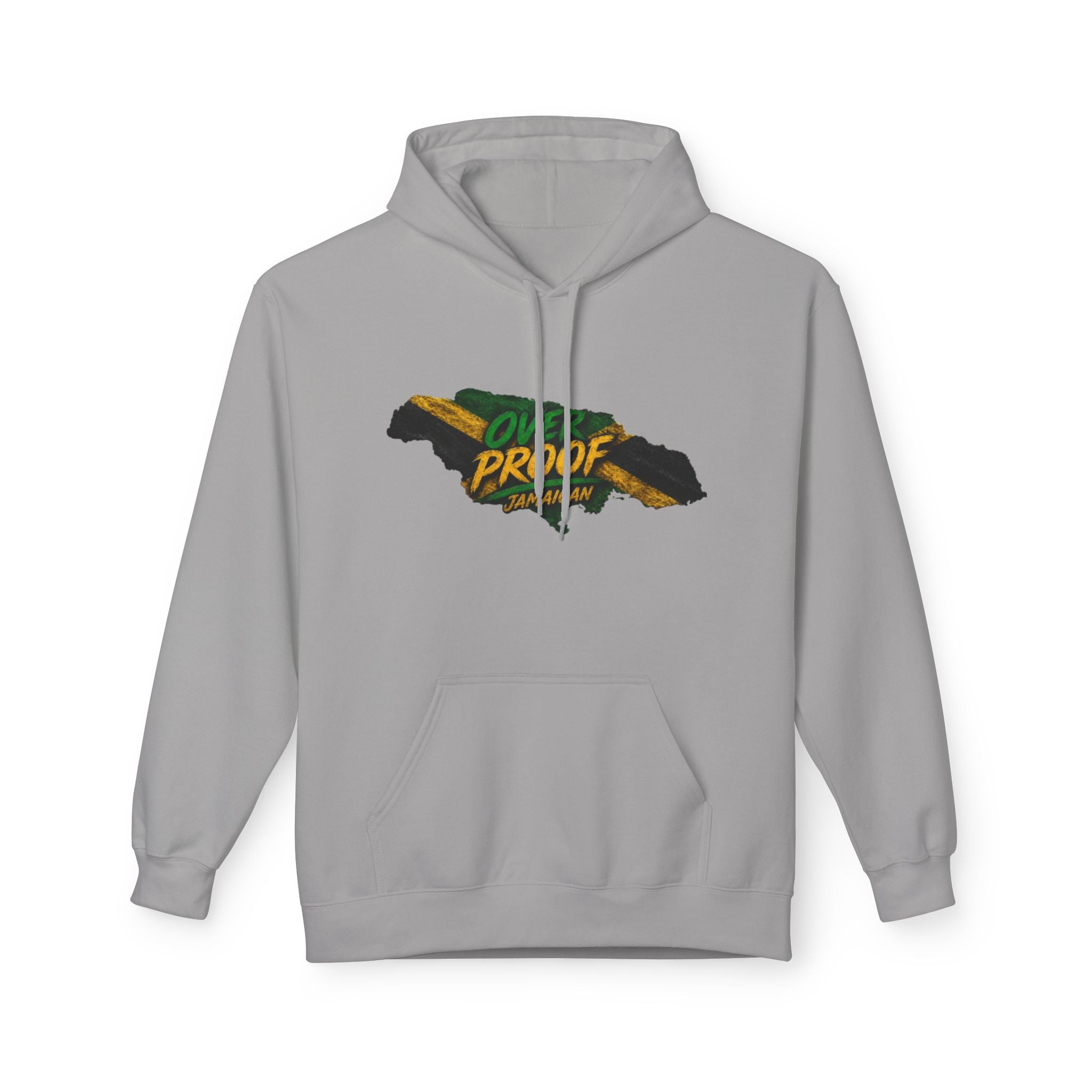 Jamaica Pride Men Hoodie — "Overproof Jamaican" Map Graphic