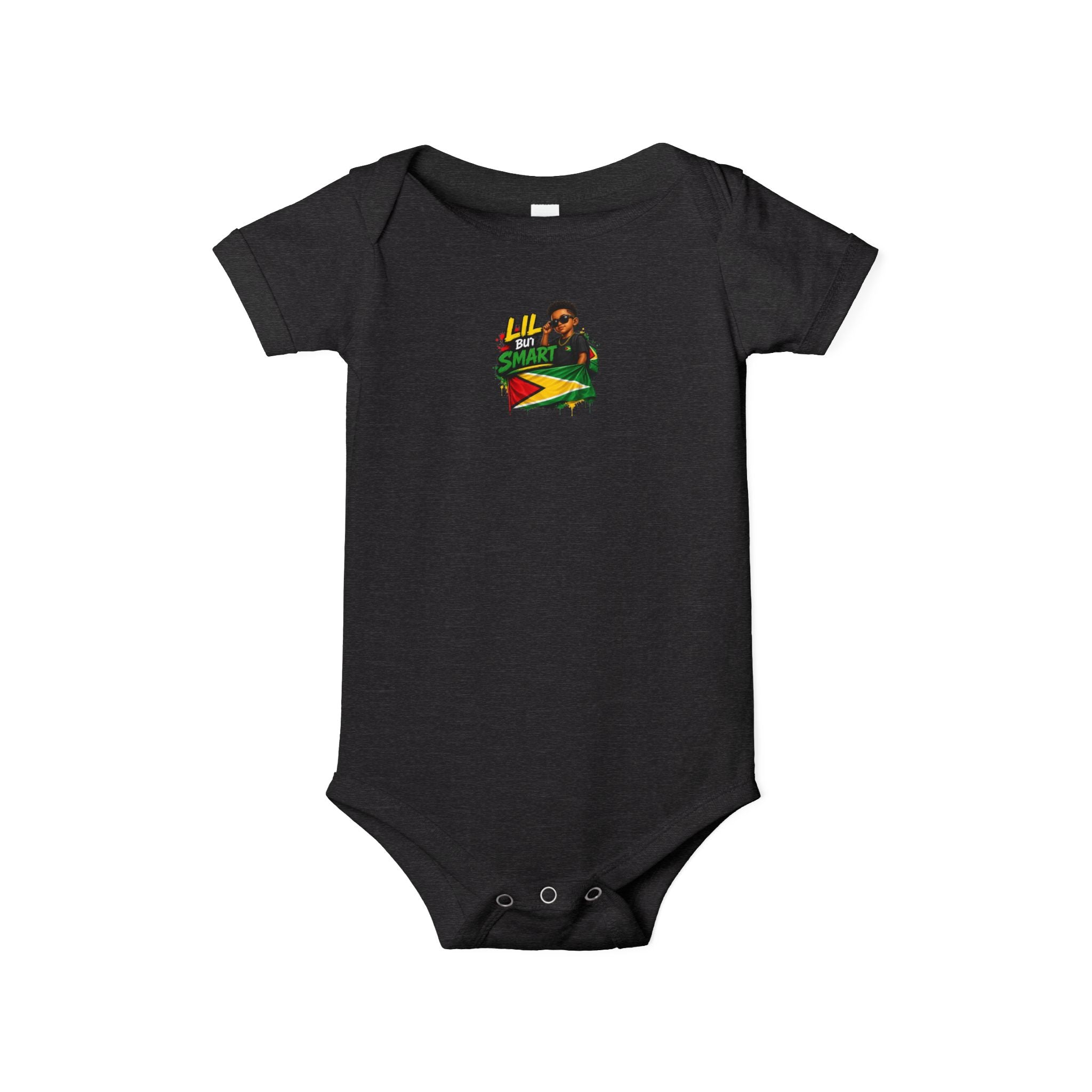 Infant Onesie with Reggae Dad & Guyana Flag Design — Cute Baby Bodysuit