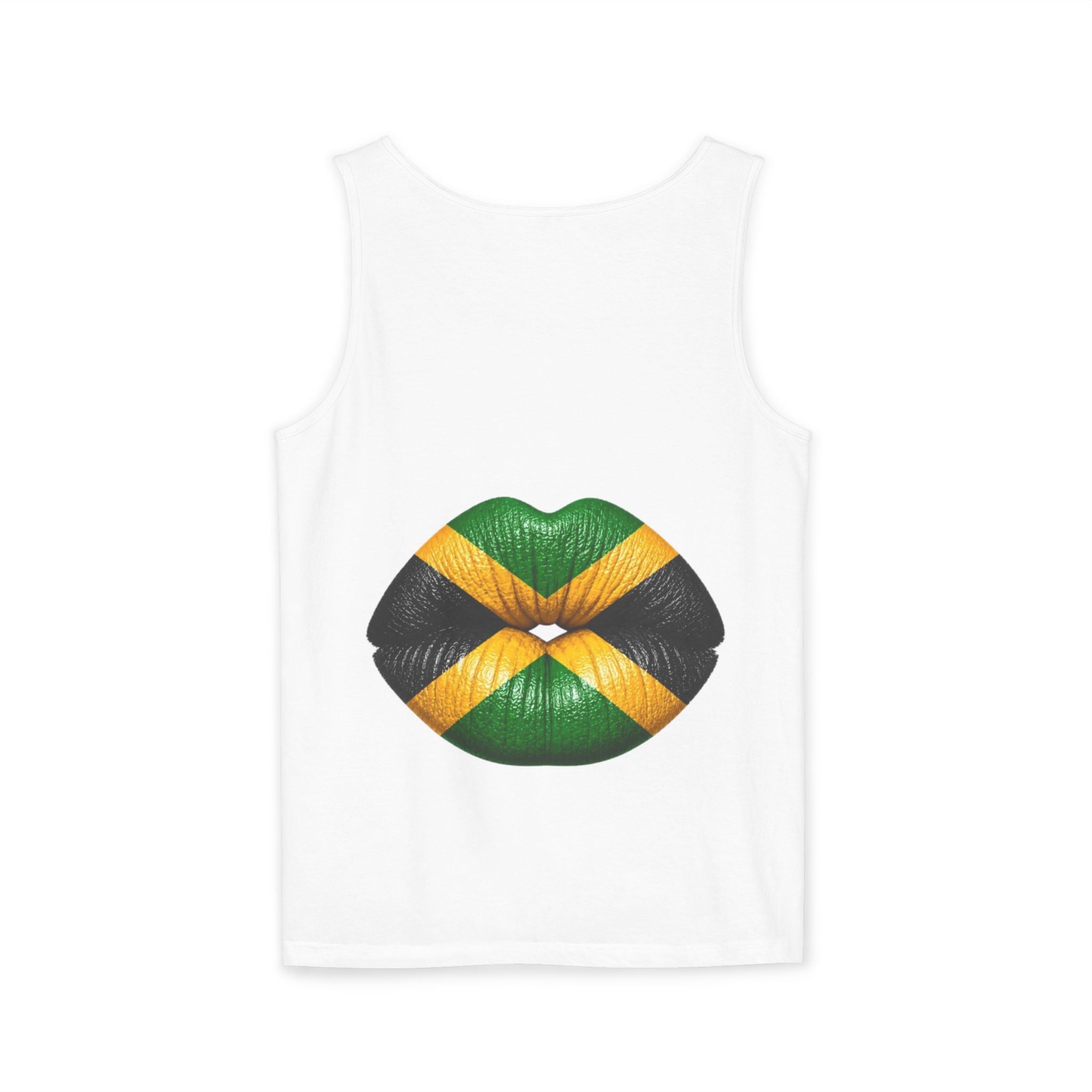 Jamaica Flag Kiss Tank Top — Jamaican Pride Lip Print