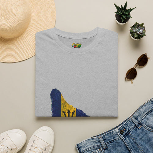Barbados Flag Map Men T-Shirt – Distressed Island Pride Tee